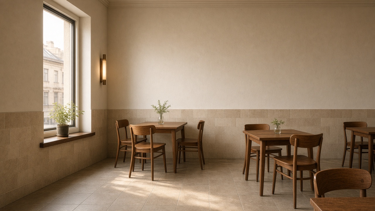 Tiled cafe